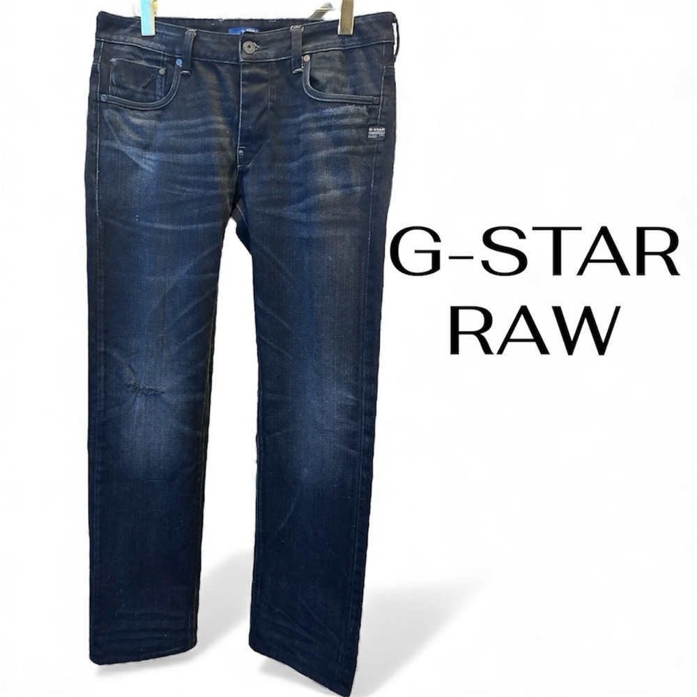 G-STAR RAW Attacc Straight Deep Indigo | 34/34 | Distressed